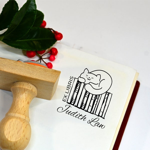 EX LIBRIS rubber stamp, Book stamp personalized, Library stamp personalized, Library stamp, Custom book stamp, From de library stamp,