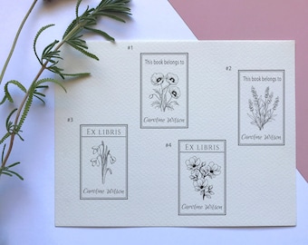 Personalized Library Book Stamp: Custom Ex Libris Stamp