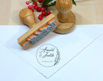 TIMBRO DI NOZZE PERSONALIZZATO. Timbro di nozze personalizzato. Matrimonio stamper. Invita timbro di gomma. Timbro bomboniera. Timbro d'invito. Bomboniere francobollo.