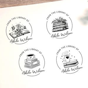 Buchstempel. Bibliothek Stempel. Personalisierter Bibliothek Stempel. Bibliothek Buch Stempel. Buchliebhaber. Geschenk für Buchliebhaber. Stempel geschenk. Lehrer Stempel Geschenk