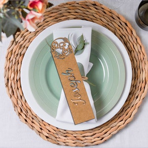 Marcador de Lugar de Casamento, Marcador de página, Donativos de Casamento, Carta de Casamento,  Cartões de Casamento com nome de convidado