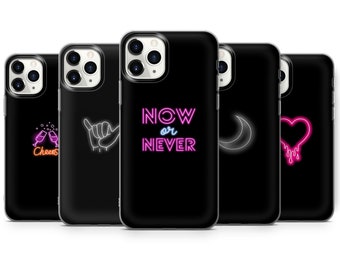 Neon Sign phone cover, Fine line phone case for iPhone 14,13,12,11,X,Xr,7+,8+,SE, Samsung A52,A72,A51, A12, Galaxy S21,S20FE,S10e