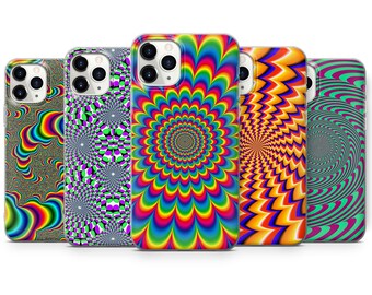 Trippy phone case, Optical Illusion iPhone cover for iPhone 14,13,12,11,X,Xr,7+,8+,SE, Samsung A52,A72,A51, A12, Galaxy S21,S20FE,S10e