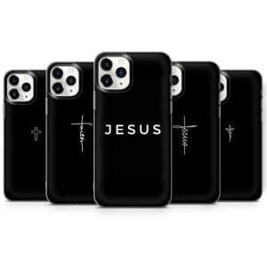 Christian phone cover, Jesus Faith phone case for iPhone 14,13,12,11,X,Xr,7,8,SE, Samsung A52,A72,A51, A12, Galaxy S21,S20FE,S10e image 1