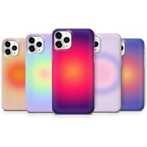 Aura Colors phone case, Gradient cover for iPhone 14,13,12,11,X,Xr,7+,8+,SE, Samsung A52,A72,A51, A12, Galaxy S21,S20FE,S10e