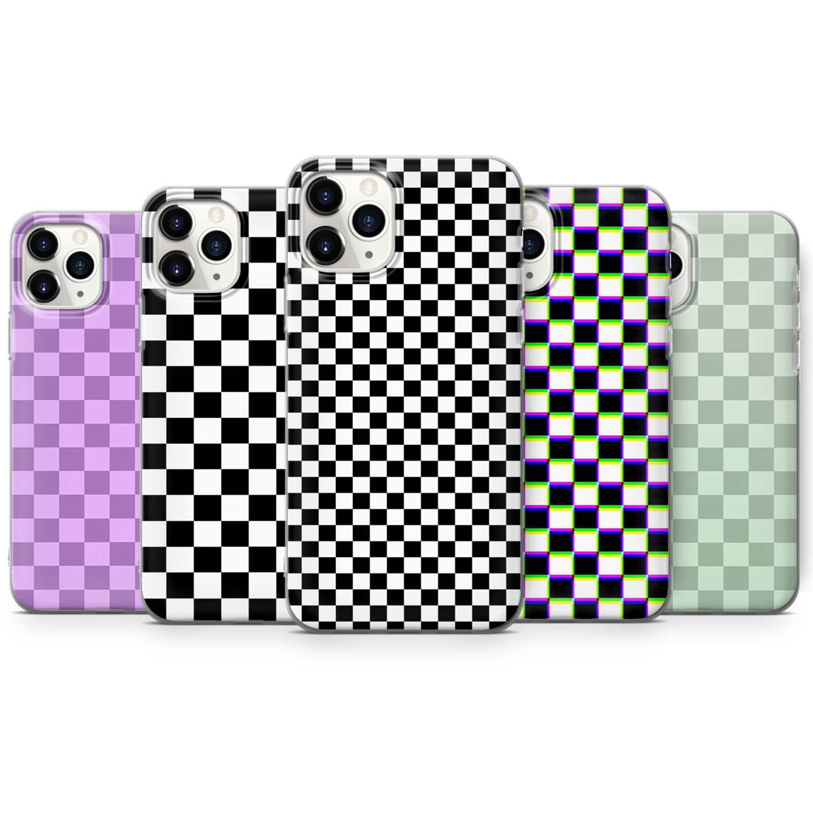 Checkered (Tan & White Pattern) iPhone Wallet Case by LXLBX8