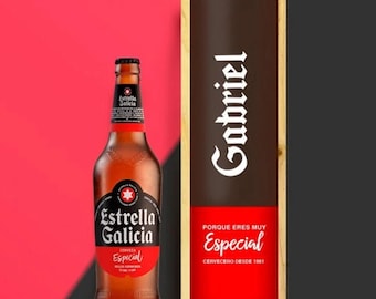 Caja Regalo Personalizada Cerveza Estrella Galicia Especial 66 cl.