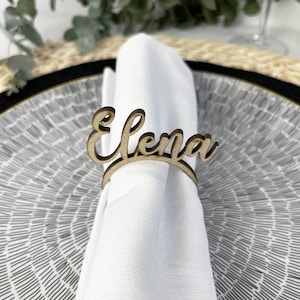 Personalized Wooden Napkin Holder with Name for Weddings