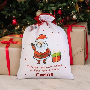 Bolsas de Regalo Navideñas Papa Noel