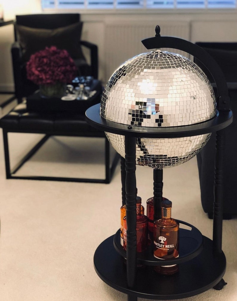 Glam Globes Disco Ball Bar Cart Etsy UK