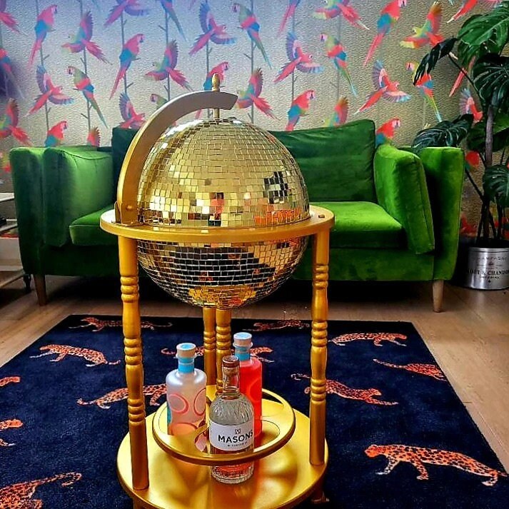 Glam Globes Disco Ball Bar Cart Etsy UK