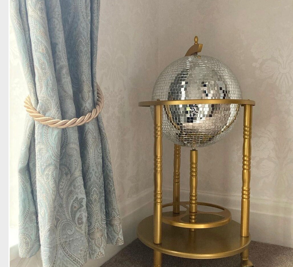 Glam Globes Disco Ball Bar Cart Etsy UK