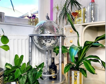 Upcycled globe drinks cabinet discount