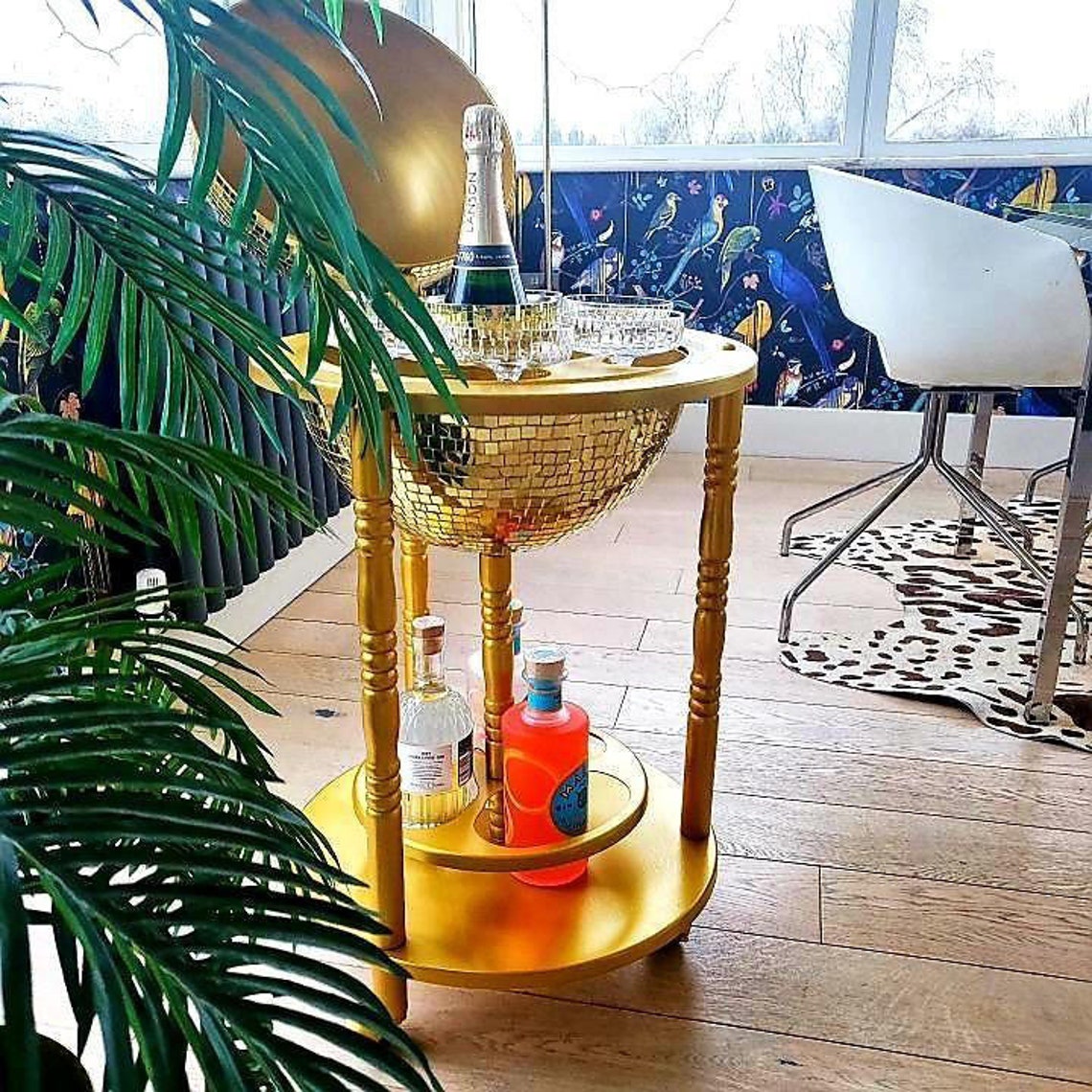 Glam Globes Disco Ball Bar Cart Etsy