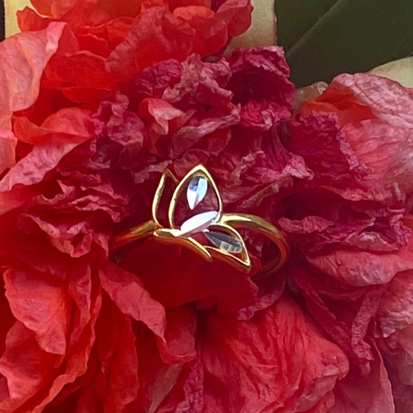 Vlinder gouden ring, 14K vlinder gouden ring, vlinder sieraden, Valentijn ring, natuur ring, dieren ring, vlinder in mijn buik ring