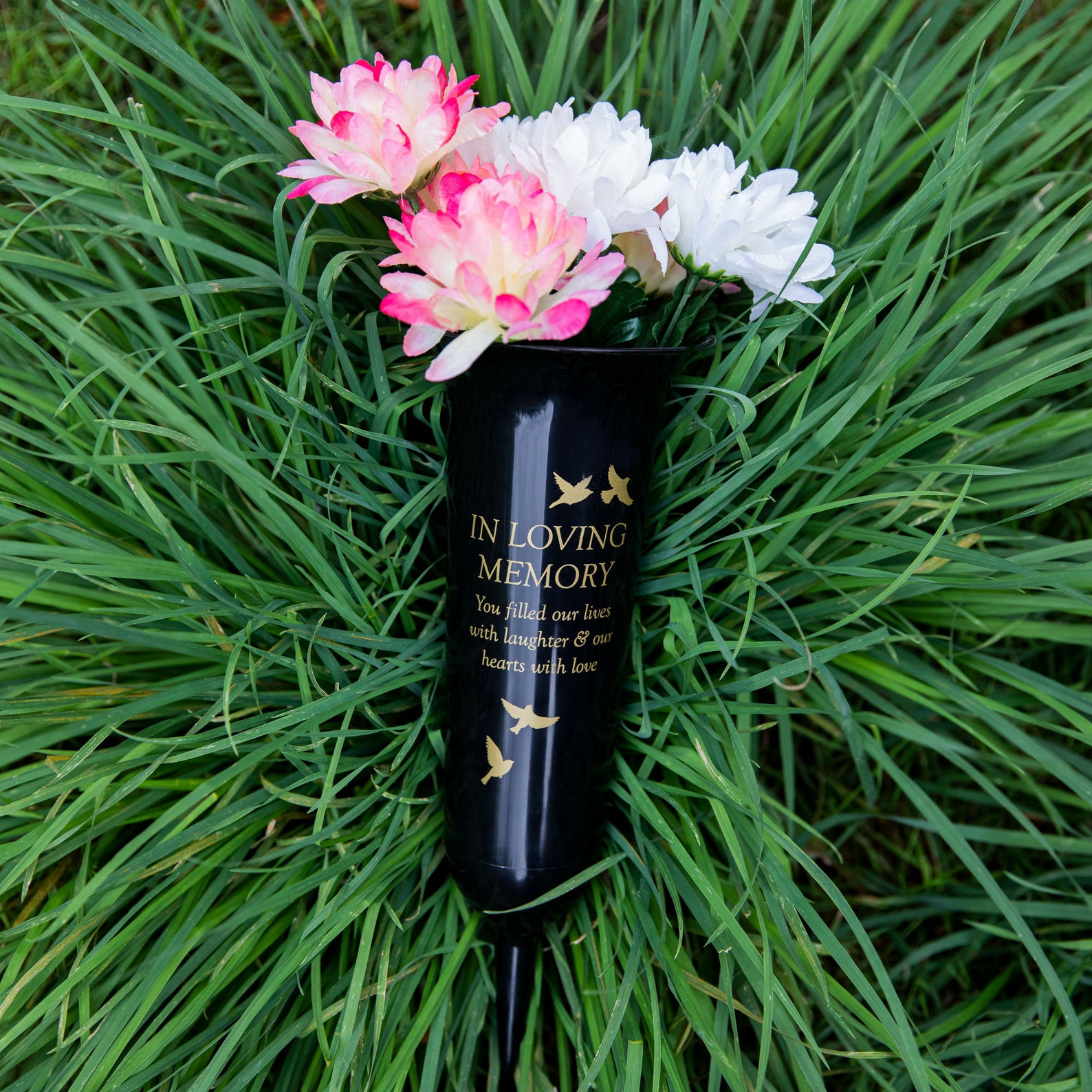 Memorial Vase in Loving Memory Loss of Gift Graveside Spike Vase Etsy