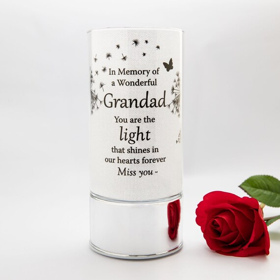 In Loving Memory Remembrance Mum Tube Light Candle Tribute Memorial Gift Plaque 