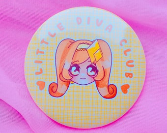 Insignia de botón Shugo Chara Dia/Daiya "Little Diva Club" 2.25