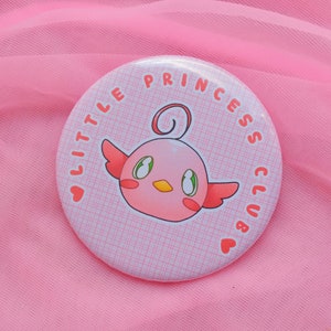 Crachá de botão 2.25 Pretear Tipi "Little Princess Club"