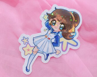 Mahou no Mako-chan 3.5" Holographischer Vinyl Aufkleber