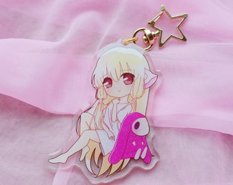 Chobits Chii & Atashi 3&quot; Glitter Acrylic Keychain Charm