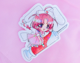 Nurse Witch Komugi 3" Holographic Vinyl Sticker
