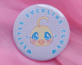 Princess Tutu Ahiru Duck &quot;Little Duckling Club&quot; 2.25 Button Badge