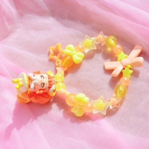 Kira Kira Precure A la Mode Cure Custard Kandi Bracelet/Keychain