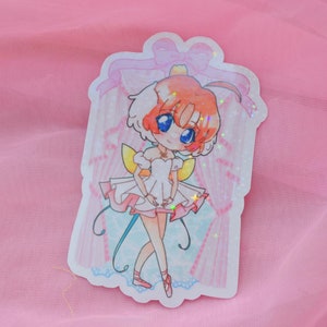 Pegatina holográfica de vinilo de 7,6 cm de la Princesa Tutu Pato