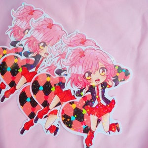 Shugo Chara Amu Hinamori 4" adesivo de vinil holográfico