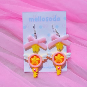 La promesa de Sakura: pendientes retro kawaii de hada kei y yume