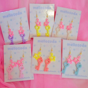 Fancy Star Guardian - Fairy Kei/Yume Kawaii Retro Earrings