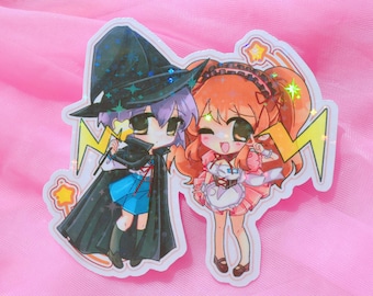 Pegatina holográfica de vinilo de 3" de Las aventuras de Mikuru Asahina