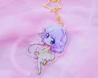 Creamy Mami 3&quot; Glitter Acrylic Keychain Charm
