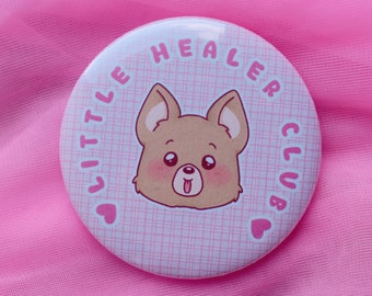 Nurse Angel Ririka SOS Herb "Little Healer Club" 2.25 Button Badge
