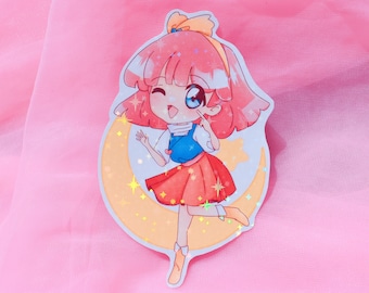 Magical Princess Minky Momo 3.5" Holographic Vinyl Sticker
