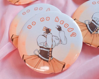 Puella Magi Madoka Magica Mami Tomoe "So no head?" Meme 2.25 Button Badge