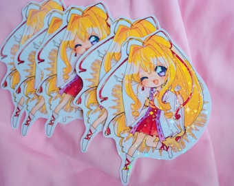 Kamikaze Kaitou Jeanne 4" Holographische Vinyl-Aufkleber