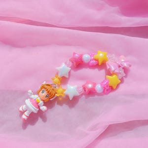 Pulsera/llavero vintage con dije Kandi de Sakura Cardcaptor Wing