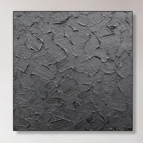 Black 3D Textured Painting Black 3D Minimalist Painting Large Etsy Canada