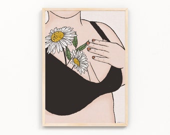 Every Body is Beautiful | Curvy Female Body Print | Body Positivity Artwork | Digital Art Print