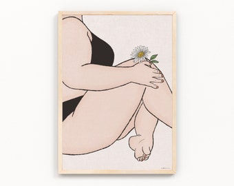 Every Body is Beautiful | Curvy Female Body Print | Body Positivity Artwork | Digital Art Print