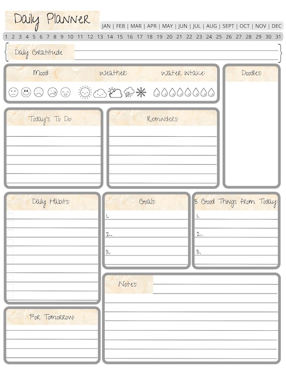 ADHD Planner | Printable ADHD | Editable ADHD | Adult Planner | Adult adhd Planner | Daily Planner | Daily adhd Organizer | adhd organizer