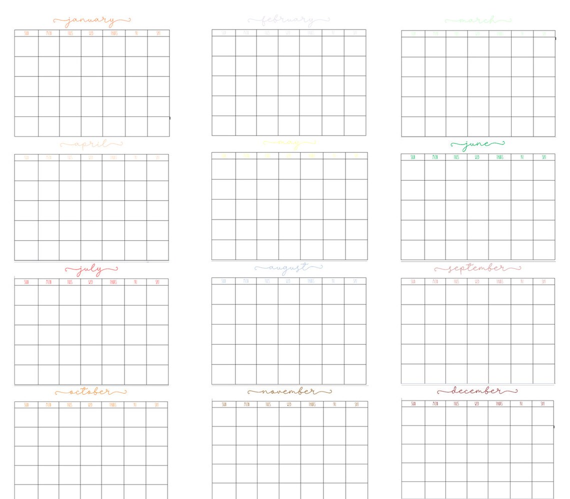 Printable Editable Perpetual Calendar Perpetual Calendar Editable ...