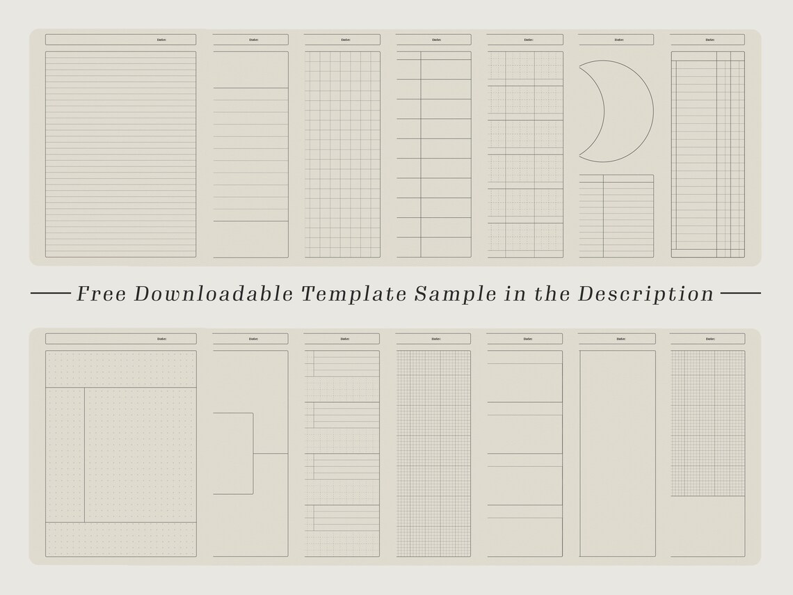 Minimalist Digital Hyperlinked Notebook 60 Templates for iPad & Tablet ...
