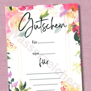 Gutschein digital zum Ausdrucken, Gutschein Geburtstag, Gutschein Hochzeitstag, Gutschein Valentinstag, Gutschein Vorlage, PDF in A4