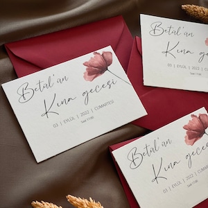 Henna Einladungskarten / Kına davetiyesi, Henna Einladung, Henna Night, Kına Gecesi, Feier, Invitation, Polter Abend