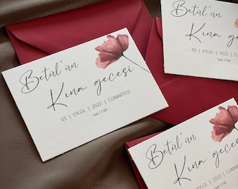 Henna invitation cards / Kına davetiyesi, Henna invitation, Henna Night, Kına Gecesi, celebration, invitation, wedding party