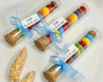 Smarties in a test tube as a gift