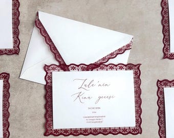 Henna Invitation Cards | Personalized Henna Invitations | Henna Invitations with Flowers | Oriental Henna Cards | Henna Evening Invitations